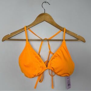 New Wild Fable Womans M (8-10) Vibrant Orange Bikini Top